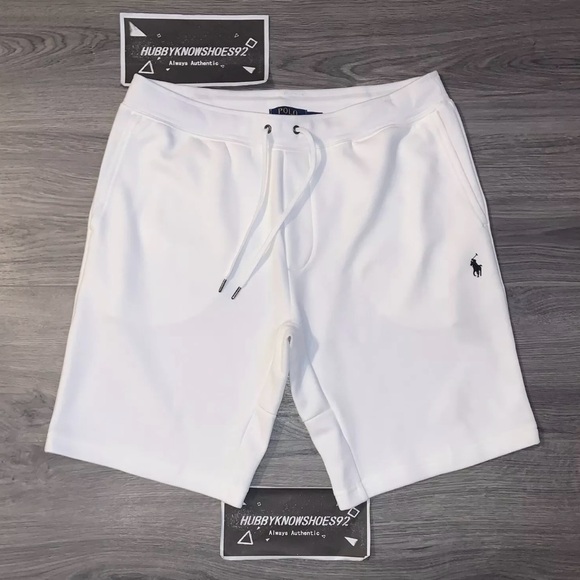 POLO RALPH LAUREN Men's White Double Knit Tech Sweat Shorts Size M, L